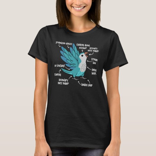 Parrot Anatomy I Blue Mont Paraker Tシャツ (正面)