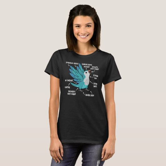 Parrot Anatomy I Blue Mont Paraker Tシャツ (正面フル)