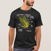 Parrot Anatomy I Senegal Parrot Tシャツ (正面)