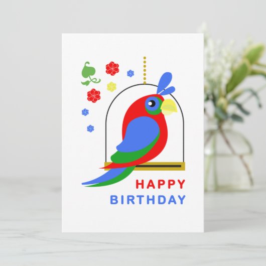 Parrot and Flowers カード (スタンド正面)