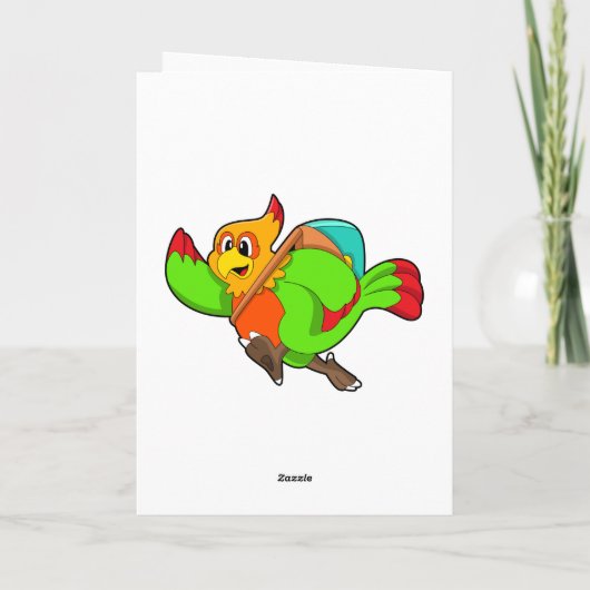 Parrot as Hiker with Backpack カード (裏面)
