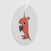 Parrot ASL I Love You – ろう文化デザイン オーナメント (正面)