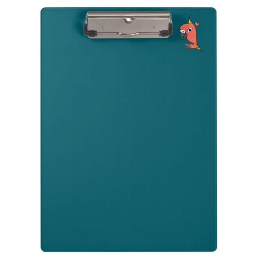 Parrot ASL I Love You – ろう文化デザイン クリップボード (正面)