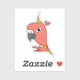 Parrot ASL I Love You – ろう文化デザイン シール