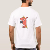 Parrot ASL I Love You – ろう文化デザイン Tシャツ (裏面)