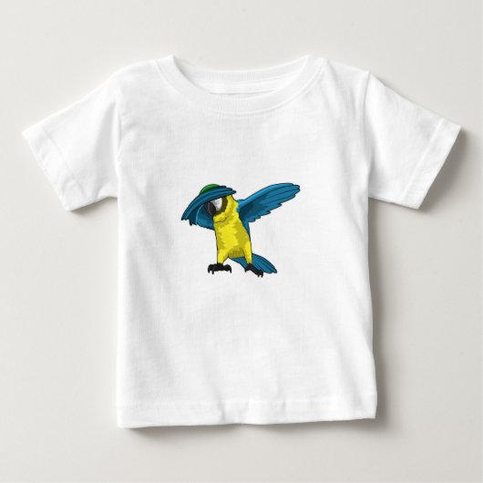 Parrot at Hip Hop Dance Dab ベビーTシャツ (正面)