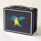 Parrot at Hip Hop Dance Dab メタルランチボックス (裏面)