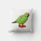 Parrot at Ice skating with Ice skates クッション (正面)