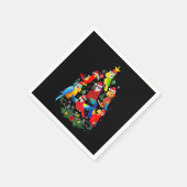 Parrot Bird Christmas Tree Ornament Funny Gifts Xm スタンダードカクテルナプキン (角)
