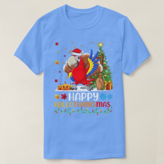 Parrot Bird Lover Funny Happy Parrot HelloThanksMa Tシャツ (デザイン正面)