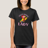 parrot bird  quote crazy parrot lady tシャツ (正面)
