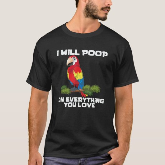 parrot bird sarcastic quote 3 tシャツ (正面)