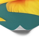 Parrot Bird Tropical Floral palms blue purple red ポスター (角)