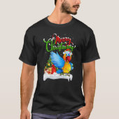 Parrot Bird  Xmas Decorations Santa Parrot Christm Tシャツ (正面)