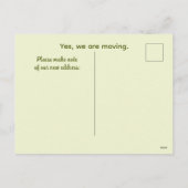 PARROT - CHANGE OF ADDRESS POSTCARD シーズンポストカード (裏面)