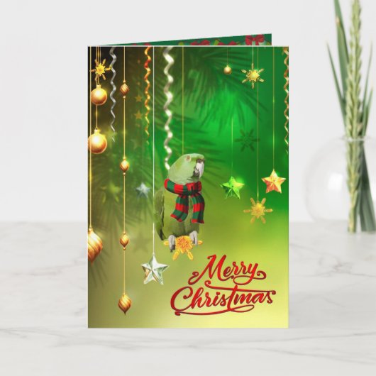 Parrot Christmas Card カード (正面)