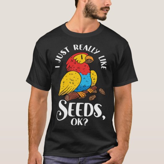 Parrot Cockatiel Wildlife Bird Seed Pet Food Parro Tシャツ (正面)
