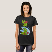 Parrot & Dragon Reflection私のさくらんぼはConureを向いた Tシャツ (正面フル)