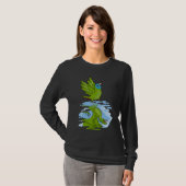 Parrot & Dragon Reflection I Blue crown Conure Tシャツ (正面フル)