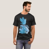 Parrot & Dragon Reflection I Blue Parrotlet Tシャツ (正面フル)