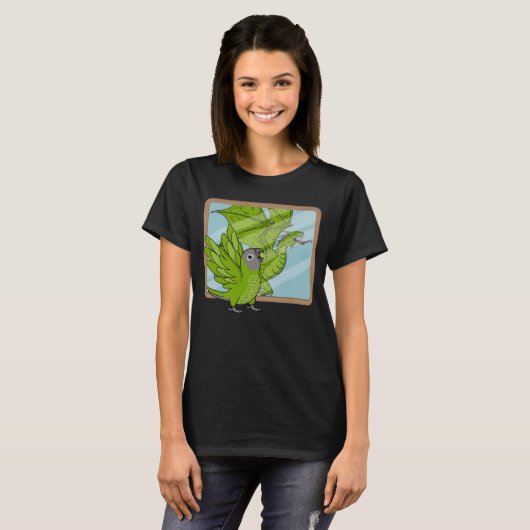 Parrot & Dragon Reflection I Dusky heading Conure Tシャツ (正面フル)