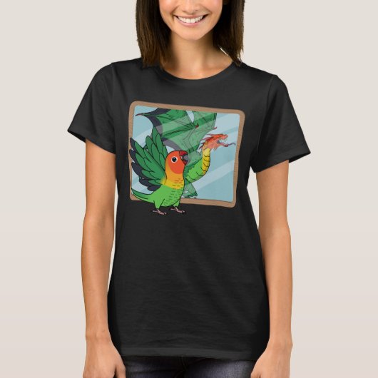 Parrot & Dragon Reflection I Fischers Lovebird 1 Tシャツ (正面)
