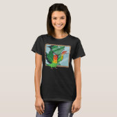 Parrot & Dragon Reflection I Fischers Lovebird 1 Tシャツ (正面フル)