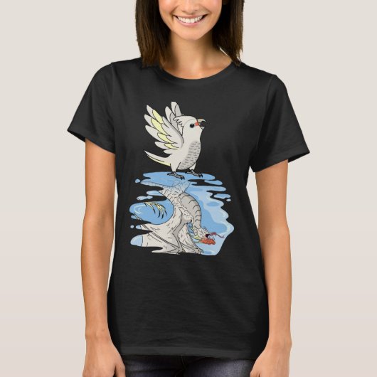 Parrot & Dragon Reflection I Goffins Cockatoo Tシャツ (正面)