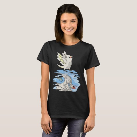 Parrot & Dragon Reflection I Goffins Cockatoo Tシャツ (正面フル)