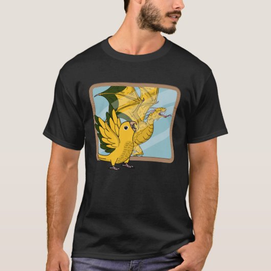 Parrot & Dragon Reflection I Golden Conure 1 Tシャツ (正面)