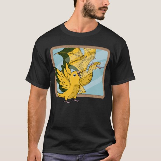 Parrot & Dragon Reflection I Golden Conure 1 Tシャツ (正面)