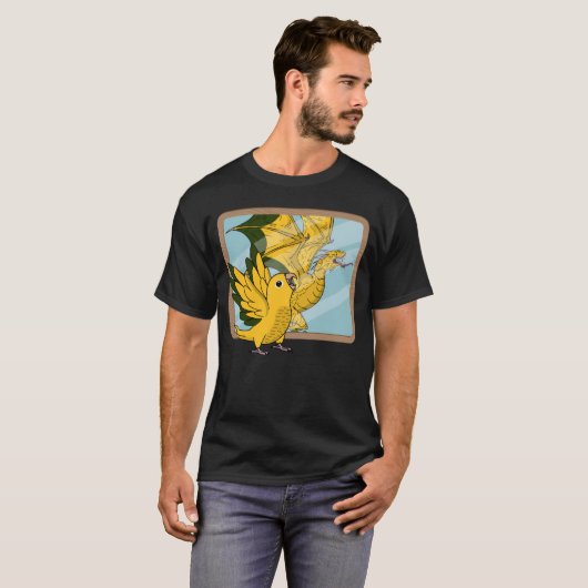 Parrot & Dragon Reflection I Golden Conure 1 Tシャツ (正面フル)