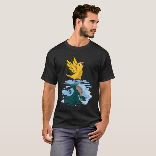Parrot & Dragon Reflection I Golden Conure 2 Tシャツ (正面フル)