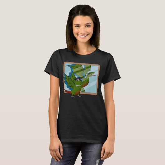 Parrot & Dragon Reflection I Green Cheek Conure 1 Tシャツ (正面フル)