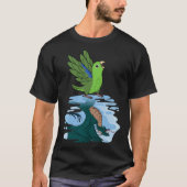 Parrot & Dragon Reflection I Green Parrotlet 2 Tシャツ (正面)