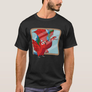 Parrot & Dragon Reflection I Green winged Macaw 1 Tシャツ