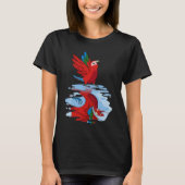 Parrot & Dragon Reflection I Green winged Macaw Tシャツ (正面)