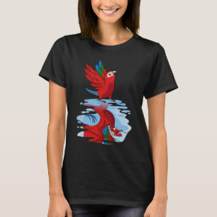 Parrot & Dragon Reflection I Green winged Macaw Tシャツ