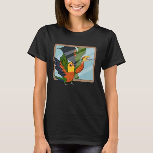 Parrot & Dragon Reflection I Jenday Conure 1 Tシャツ (正面)