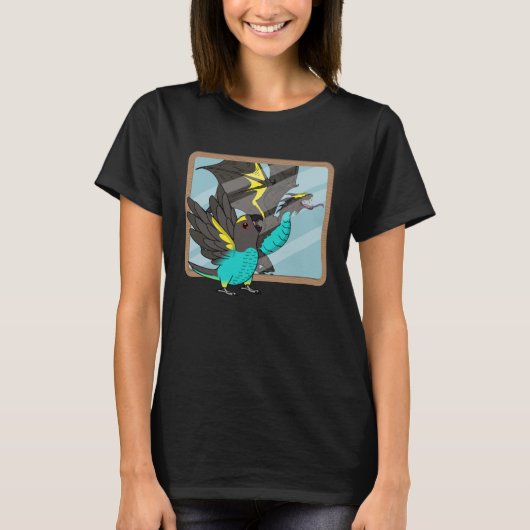 Parrot & Dragon Reflection I Meyers Parrot 1 Tシャツ (正面)