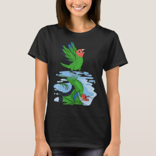 Parrot & Dragon Reflection I Rosy faced Green Love Tシャツ