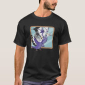 Parrot & Dragon Reflection I Violet Budgie Budgeri Tシャツ (正面)