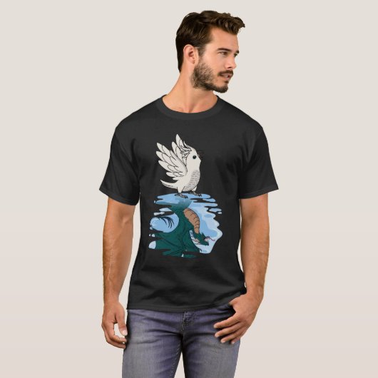 Parrot & Dragon Reflection I White Cocatoo 2 Tシャツ (正面フル)