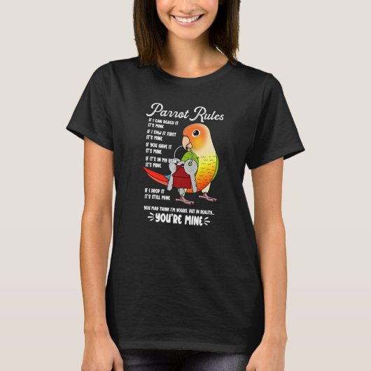 Parrot Houseルール私の緑の頬パイナップス Tシャツ (正面)