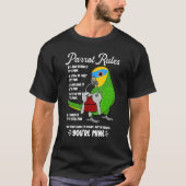 Parrot House Rulesオレンジ色の翼を持つアマゾの私のものだ Tシャツ (正面)