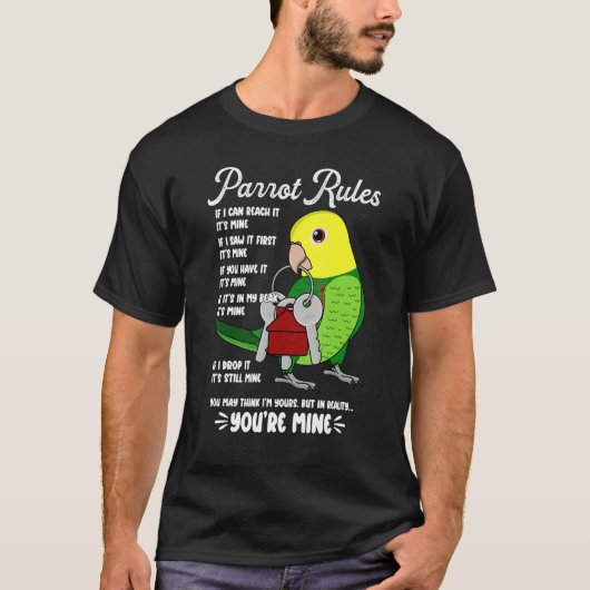 Parrot House Rules私のダブルイエローヘード Tシャツ (正面)