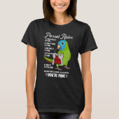 Parrot House Rules It's Mine I Blue-crowned Conure Tシャツ (正面)