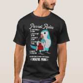 Parrot House Rules It's Mine I Blue Monk Parakeet  Tシャツ (正面)