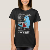 Parrot House Rules It's Mine I Blue Parrotlet Tシャツ (正面)