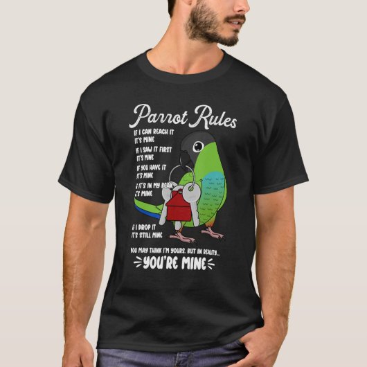Parrot House Rules It's Mine I Nanday Conure Tシャツ (正面)
